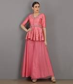 Samrina Candy Pink Sharara Set