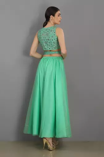 Ghuncha Mint Green Sharara Set