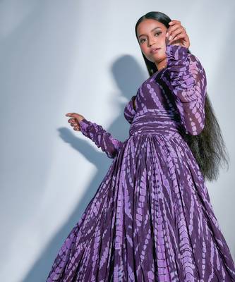 Shibori Tie And Dye Georgette Anarkali 2