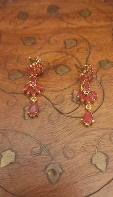 Maroon Jewellery Necklaces with Earrings for Wedding 4