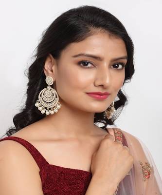 Kundan Pearl Earrings 1