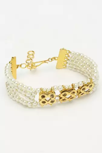 Kundan and Pearl Bracelet