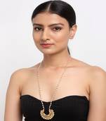 Long Kundan Pearl Neckpiece