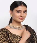 Stone Kundan Choker with Studs