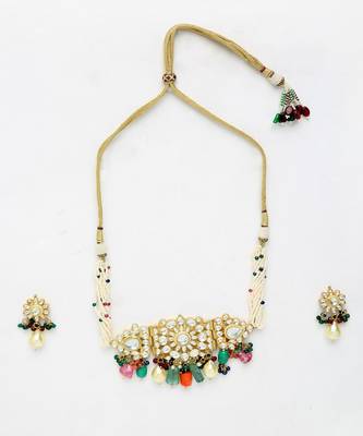 Kundan Maharani Choker with Earrings 2