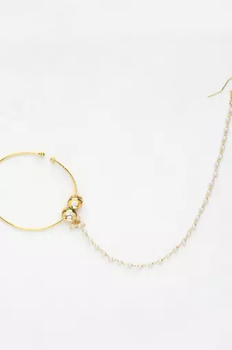 Double Kundan Nose Ring