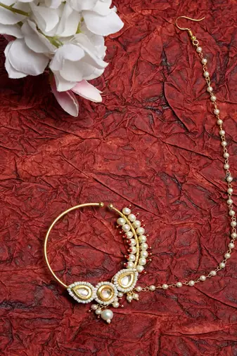 Maharani Kundan Nose Ring