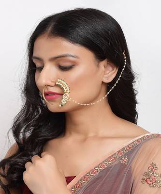 Maharani Kundan Nose Ring 1