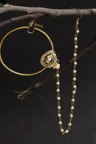 Maharani Kundan Nose Ring