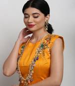 Long Kundan Neckpiece with Studs