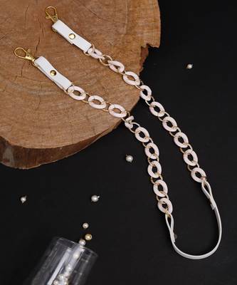 White Beaded Mask Chain 4