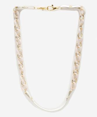 White Beaded Mask Chain 5