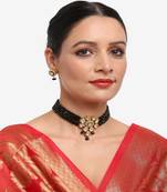 Black Kundan Choker with Studs