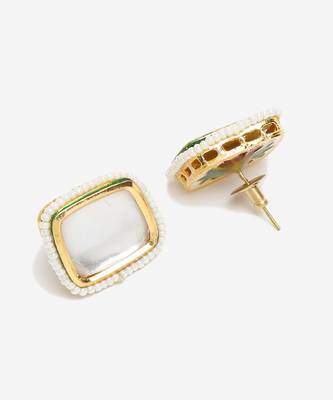 Kundan Pearl Studs 4