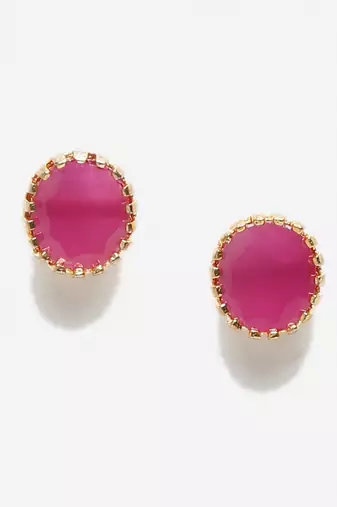 Stone Maroon Studs