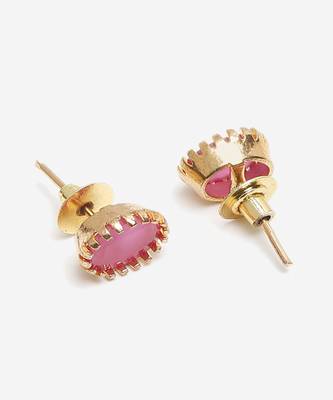 Stone Maroon Studs 4