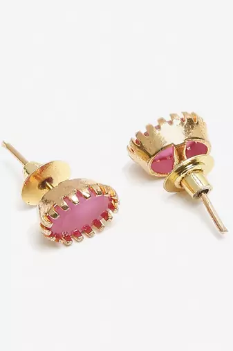 Stone Maroon Studs