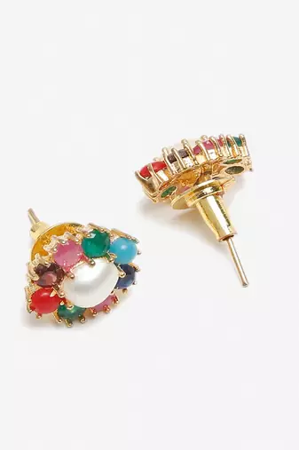 Multicolor Pearl Studs