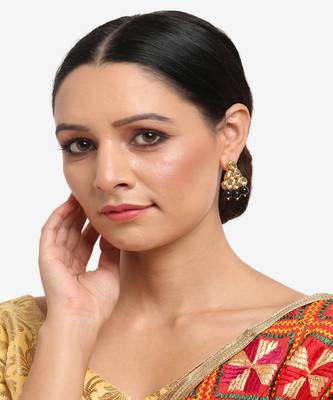 Black Kundan Earrings 1