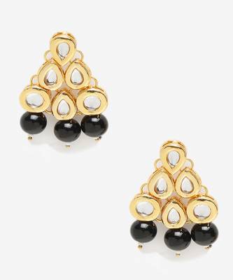 Black Kundan Earrings 3