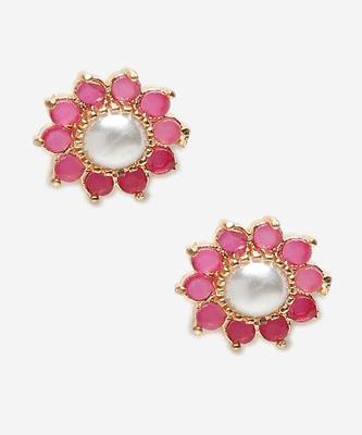 Maroon Pearl Studs 3