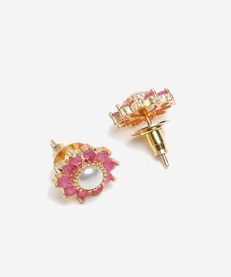 Maroon Pearl Studs 4