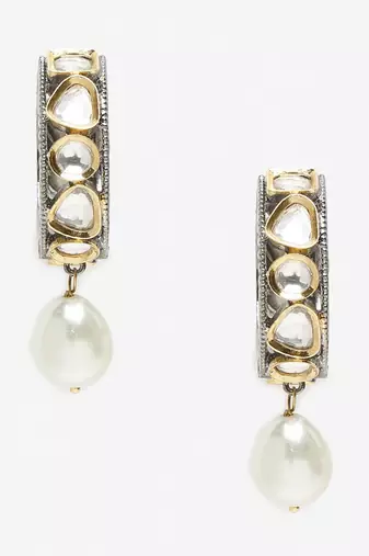 Kundan Pearl Loops