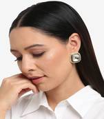 Kundan and Pearl Studs