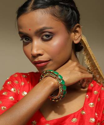 Kundan  Meenakari Bangle 1