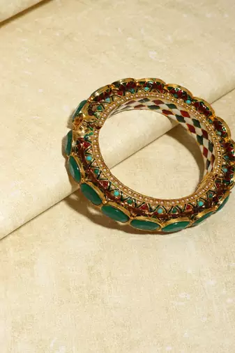 Kundan  Meenakari Bangle