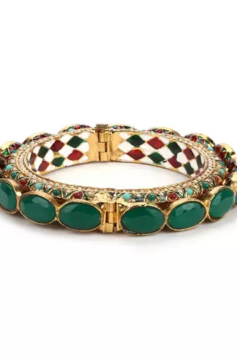 Kundan  Meenakari Bangle