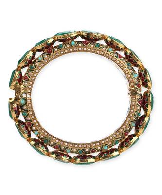 Kundan  Meenakari Bangle 5