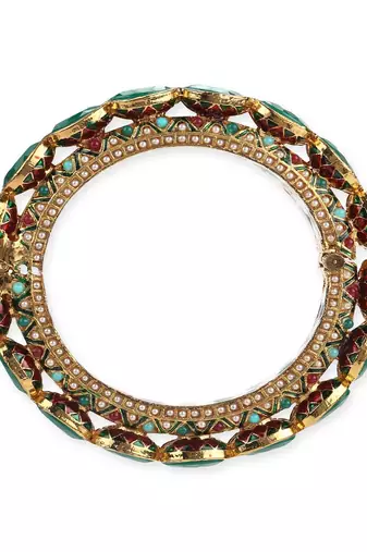 Kundan  Meenakari Bangle