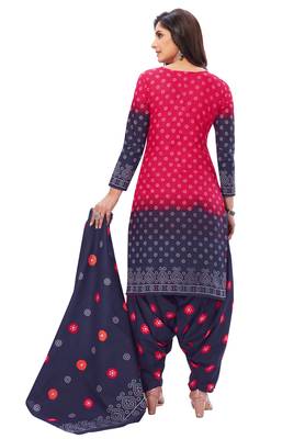 Pink block print cotton salwar 2