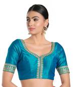 Aqua Blue Festive Blouse for Women