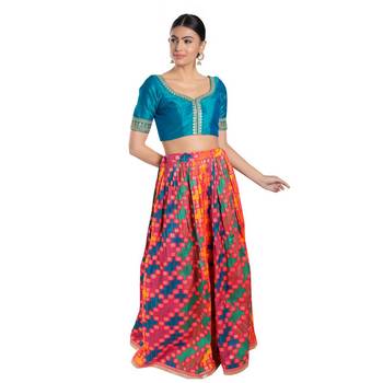 Aqua Blue Festive Blouse for Women 4