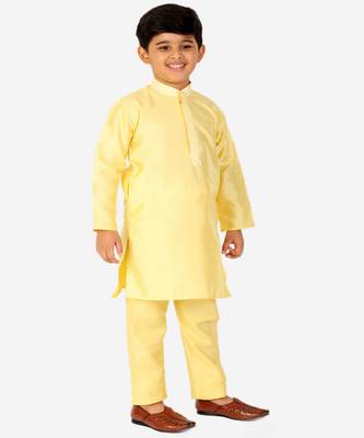 yellow Stripes SIlk Jacquard Kurta Pajama Set // Traditional Wear 2