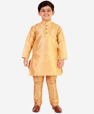 Brown Stripes SIlk Jacquard Kurta Pajama Set // Traditional Wear 3