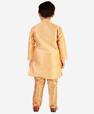 Brown Stripes SIlk Jacquard Kurta Pajama Set // Traditional Wear 4