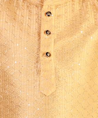 Brown Stripes SIlk Jacquard Kurta Pajama Set // Traditional Wear 5