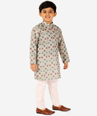 Blue Stripes SIlk Jacquard Kurta Pajama Set // Traditional Wear 1