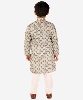 Blue Stripes SIlk Jacquard Kurta Pajama Set // Traditional Wear 4