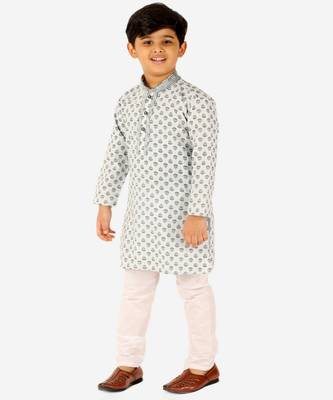 Light Blue Stripes SIlk Jacquard Kurta Pajama Set // Traditional Wear 3