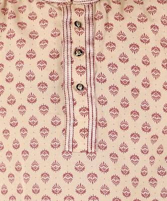Brown Stripes Cotton Jacquard Kurta Pajama Set // Traditional Wear 5