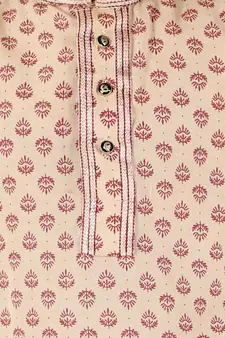 Brown Stripes Cotton Jacquard Kurta Pajama Set // Traditional Wear