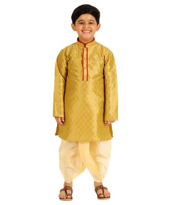Mehndi Stripes Cotton Jacquard Kurta Pajama Set // Traditional Wear 1