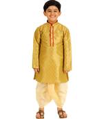 Mehndi Stripes Cotton Jacquard Kurta Pajama Set // Traditional Wear