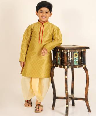 Mehndi Stripes Cotton Jacquard Kurta Pajama Set // Traditional Wear 3