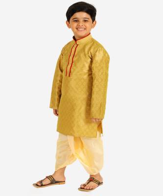 Mehndi Stripes Cotton Jacquard Kurta Pajama Set // Traditional Wear 5