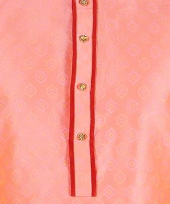 Pink Stripes Cotton Jacquard Kurta Pajama Set // Traditional Wear 5